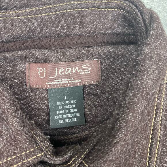 Men's Brown Button-Up Sweater by - Picture 4 of 8